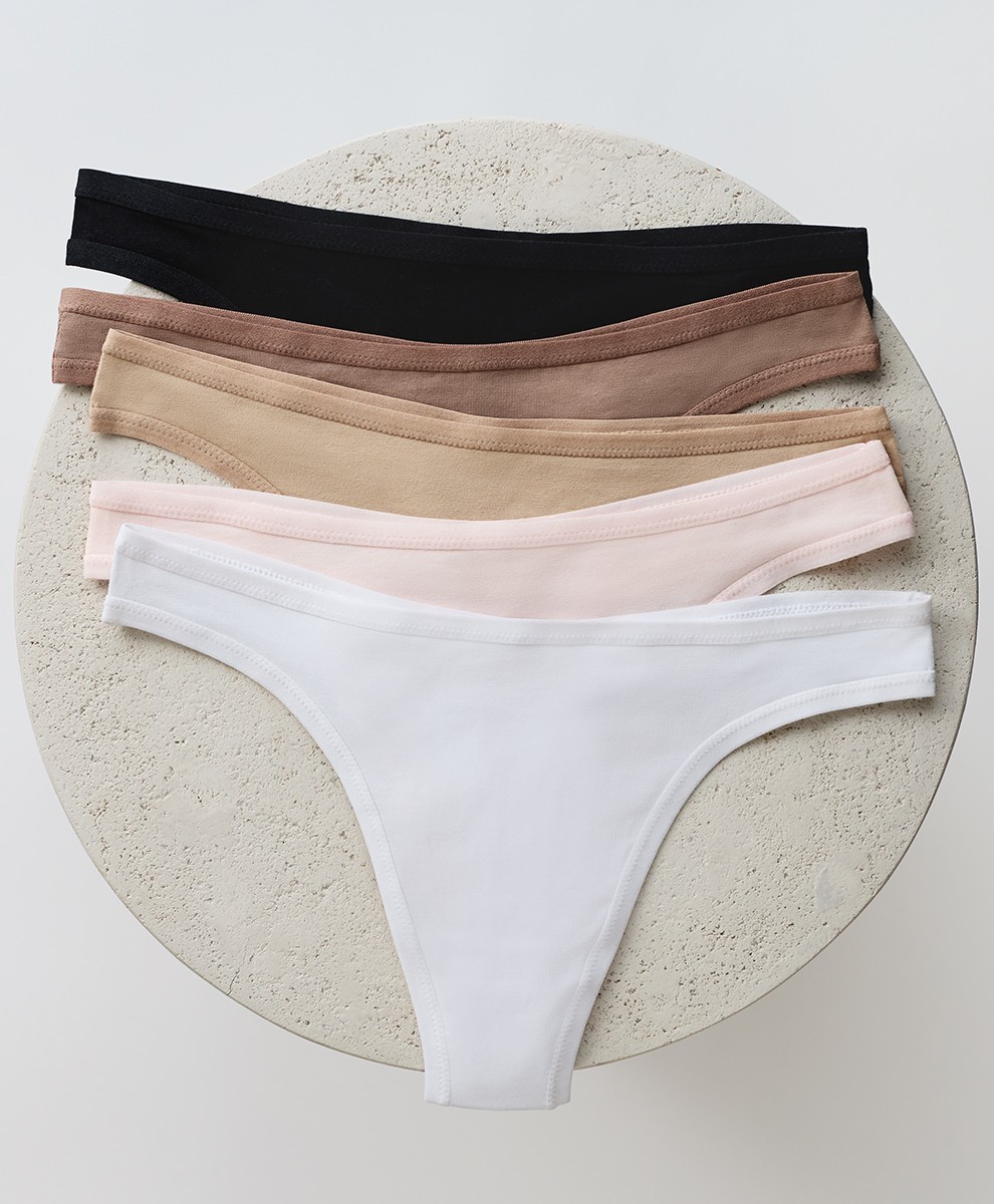 Organic Everyday Classic Fit Thong 5-Pack