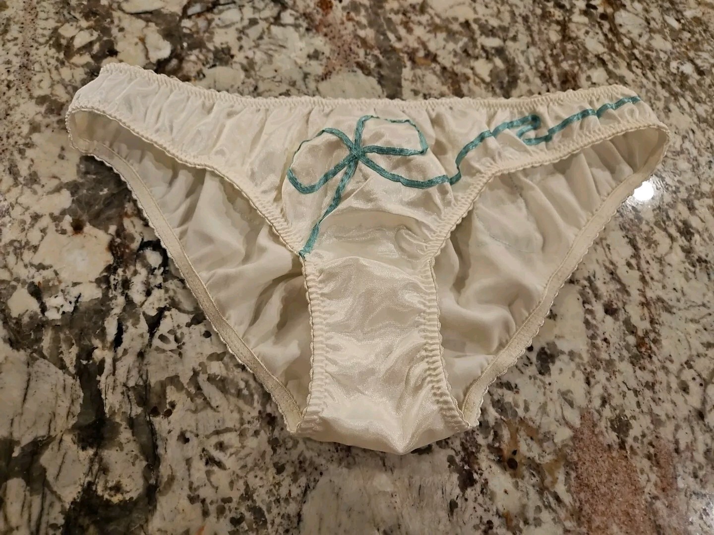 True Vintage VICTORIA’S SECRET SEXY LITTLE BRIDE RARE Satin PANTIES