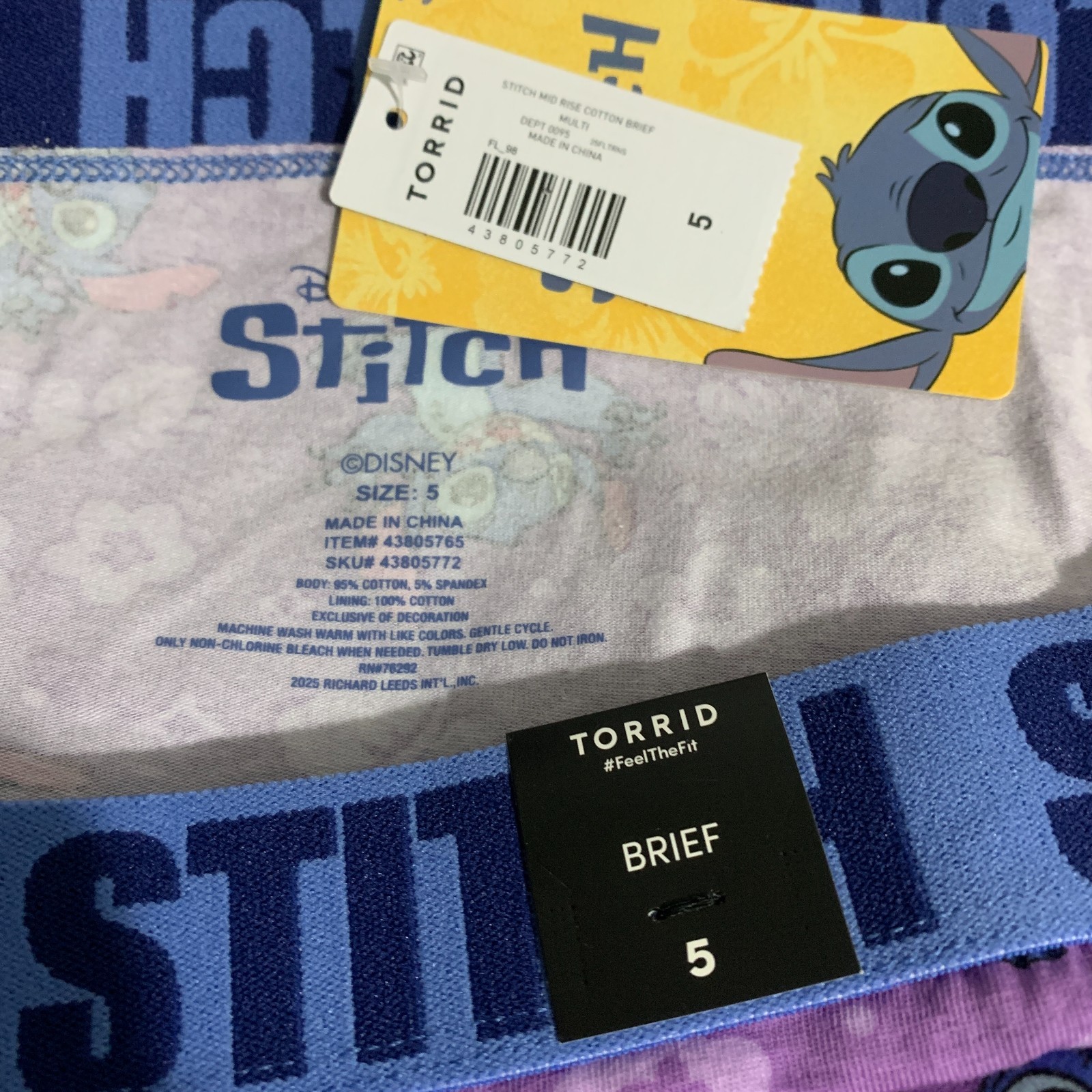 Torrid Brief Panties Underwear Disney Lilo & Stitch Experiment 626 Plus 5 28