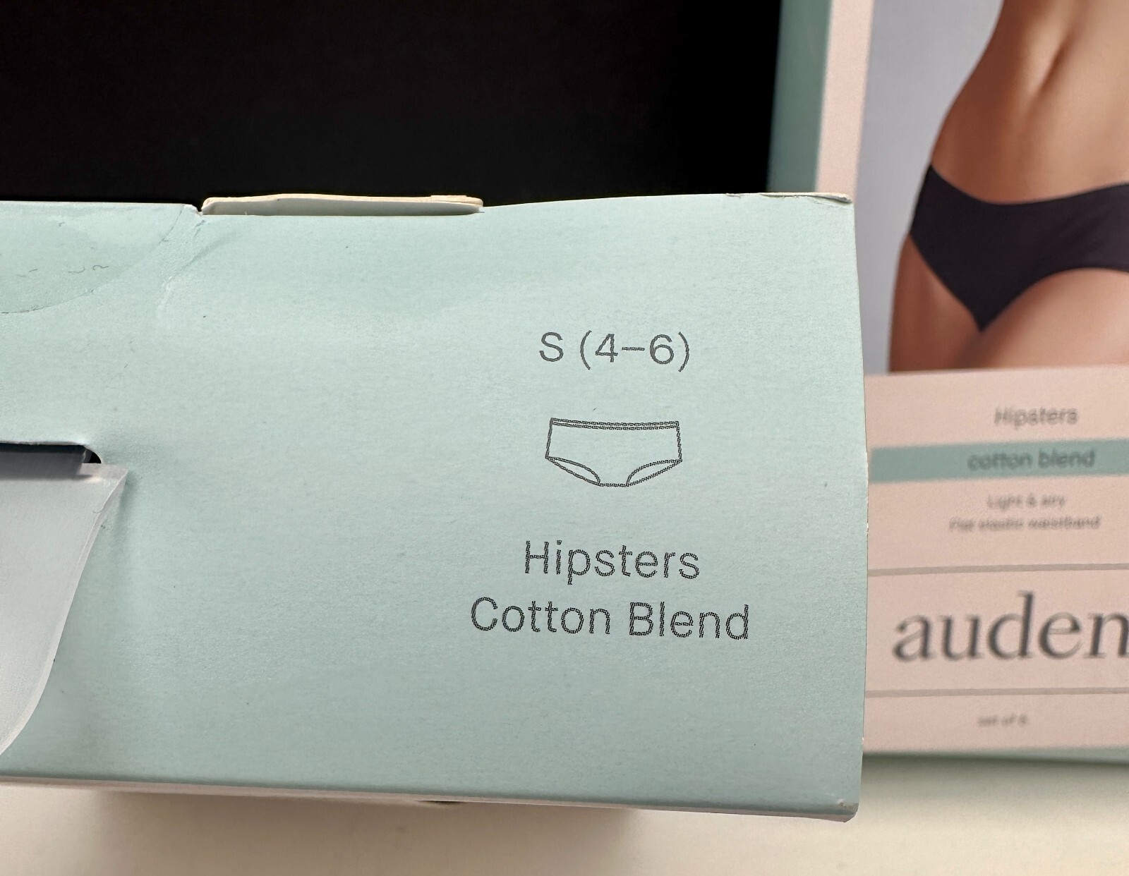 x2 Auden Hipsters Cotton Blend Size Small (4-6) Multicolored Underwear 6-Pack