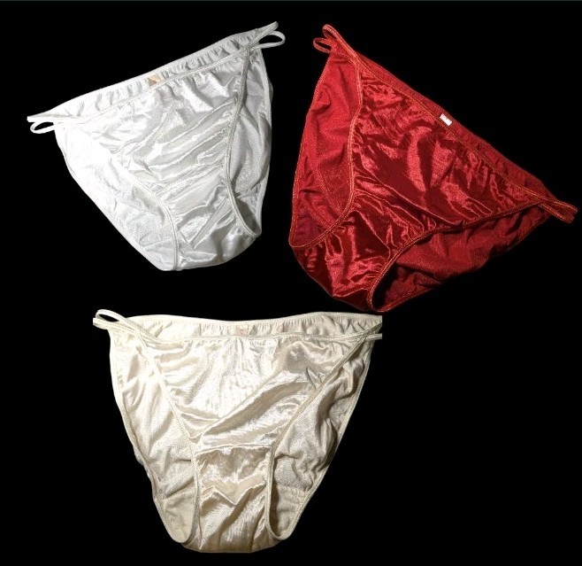 Vintage Y2K Cacique Second Skin Satin String Bikini Panties Plus Size 14/16