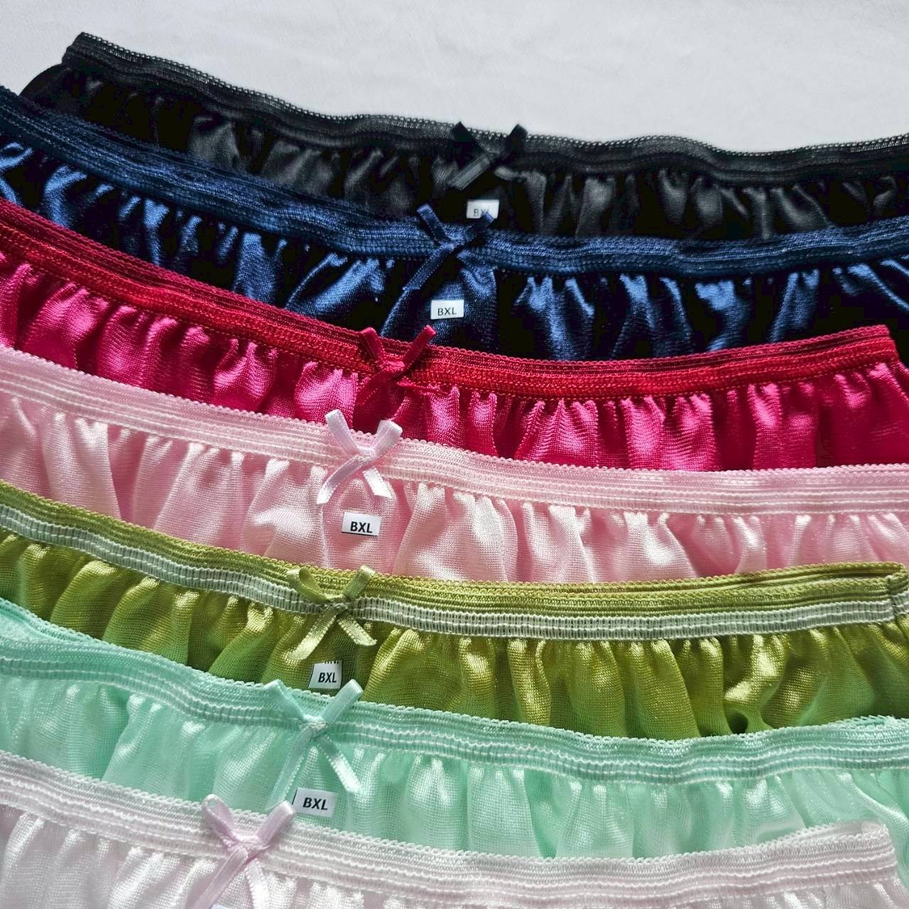 6 Nylon Panties Bikini Silky Underwear Woman Man Light Soft Briefs Hip38″-42″ XL