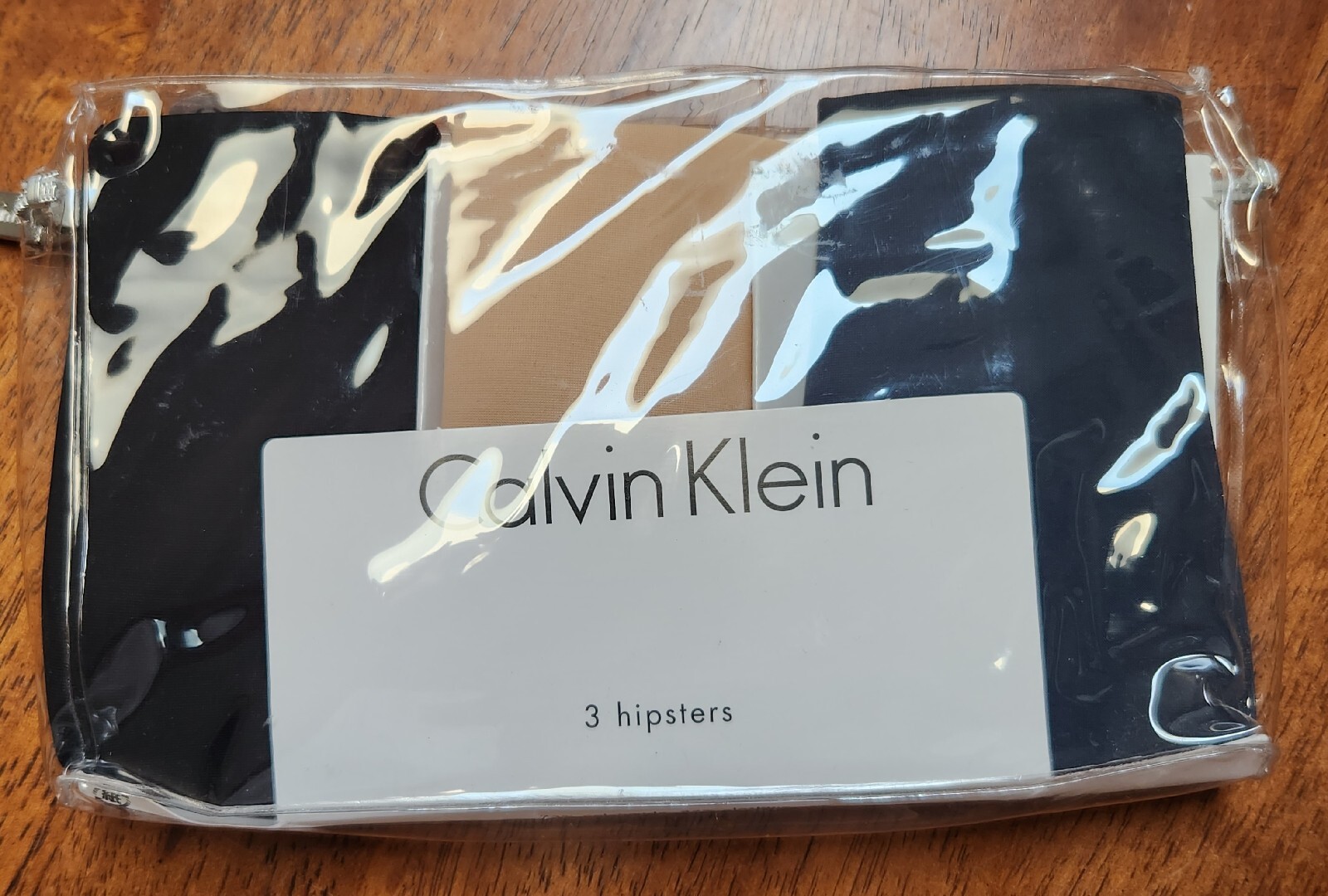 Pkg of 3 Smoothe Edge CK Calvin Klein Hipster Panties Small