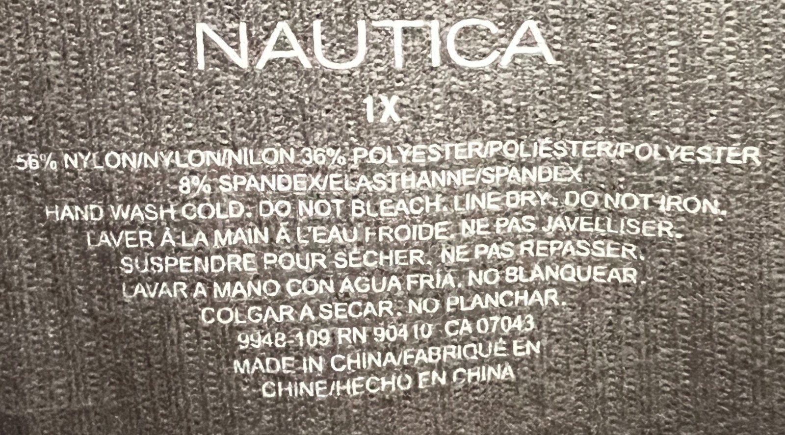 5 pk Sz 1X,2X,3X Nautica NT9948 Nylon Brief Underwear Panties Fit Stretch Ribbed