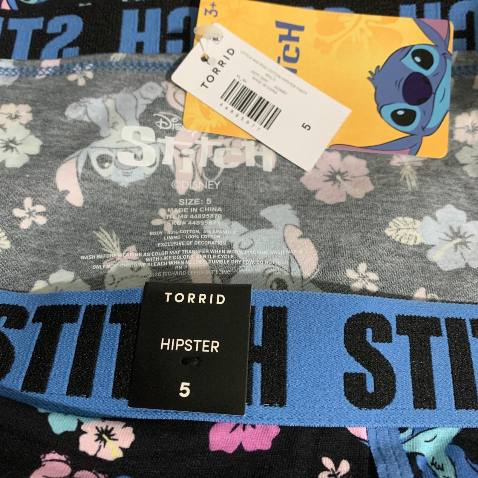 Torrid Hipster Panties Underwear Disney Lilo & Stitch Angel Scrump Plus 5 28
