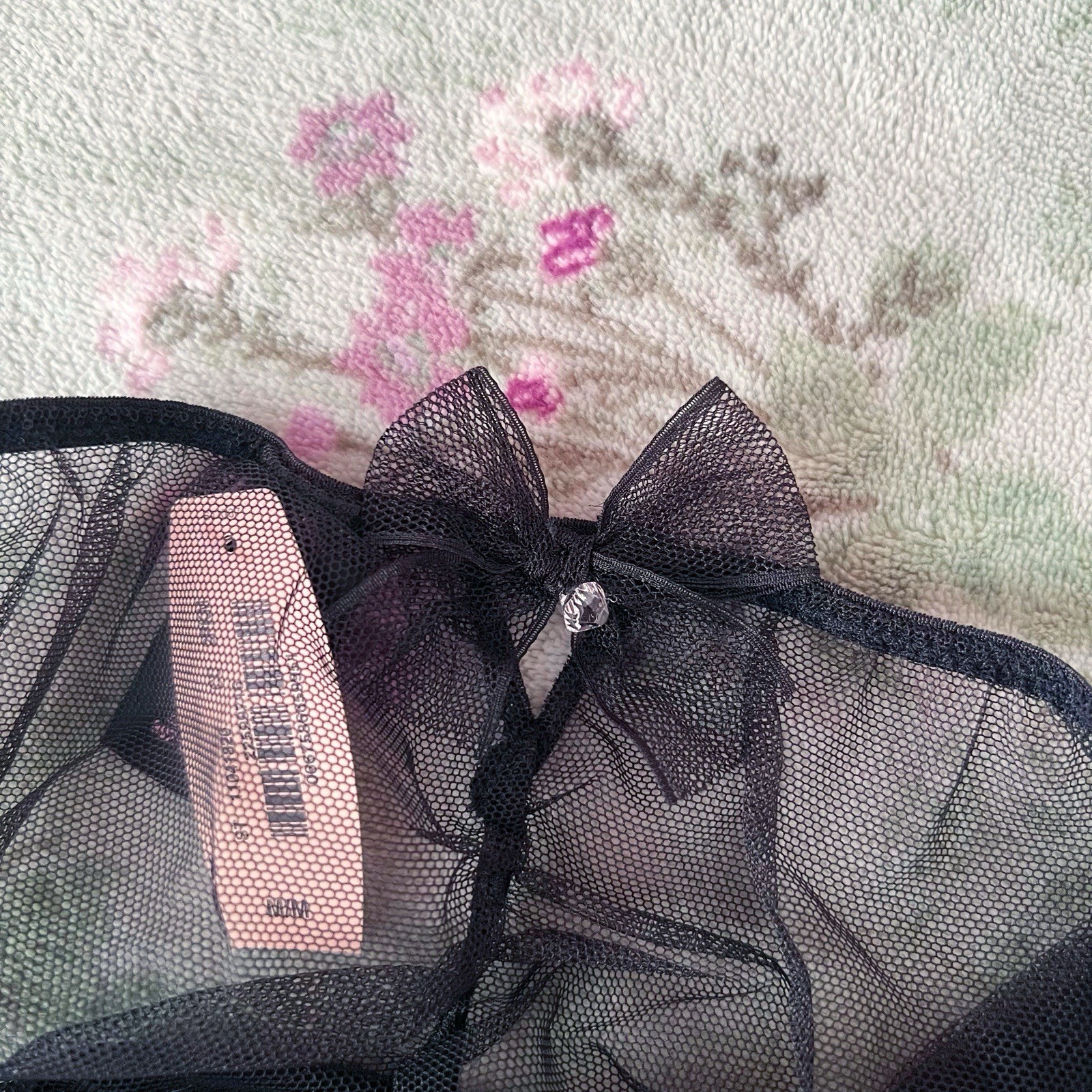 Victoria’s Secret Dream Angels Floral Garden Organza Embroidered Mesh Panty 🖤