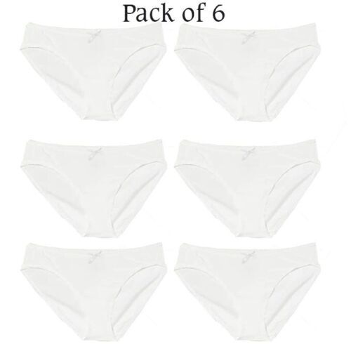 6 Pack 100% Cotton Maxi Full Comfort Underwear Ladies Briefs Fit Size XS TO XXL