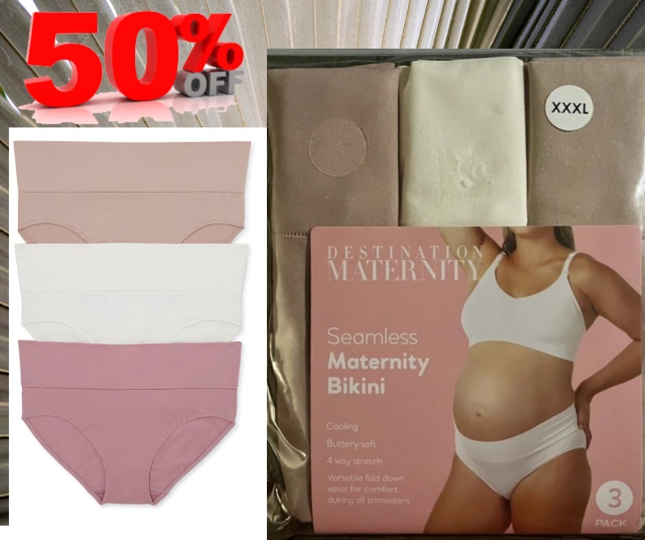 Destination Maternity Women’s size XXXL 22-24 Foldover Panty, 3-Pack NEW
