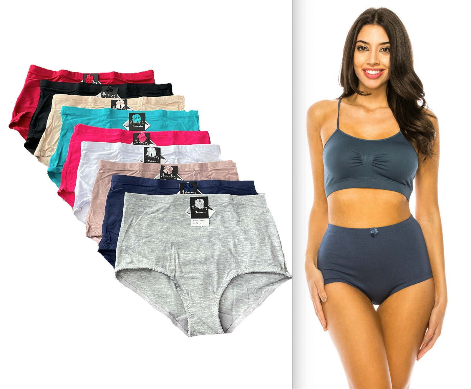 3-6 PACK Women HIGH WAISTED BRIEFS PANTIES UNDIES COTTON COMFY 65 Underwear S-XL