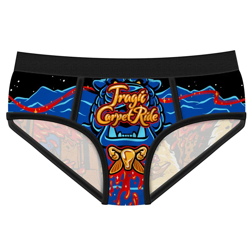 Harebrained Tragic Carpet Ride Period Panties Aladdin Cartoon Funny Undies
