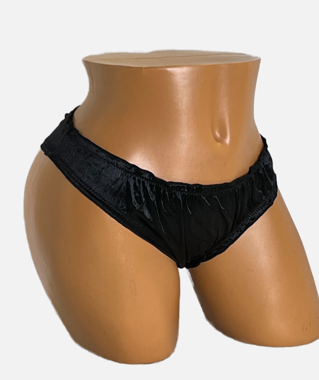 Black Second Skin Satin Stretch Bikini Panty XL
