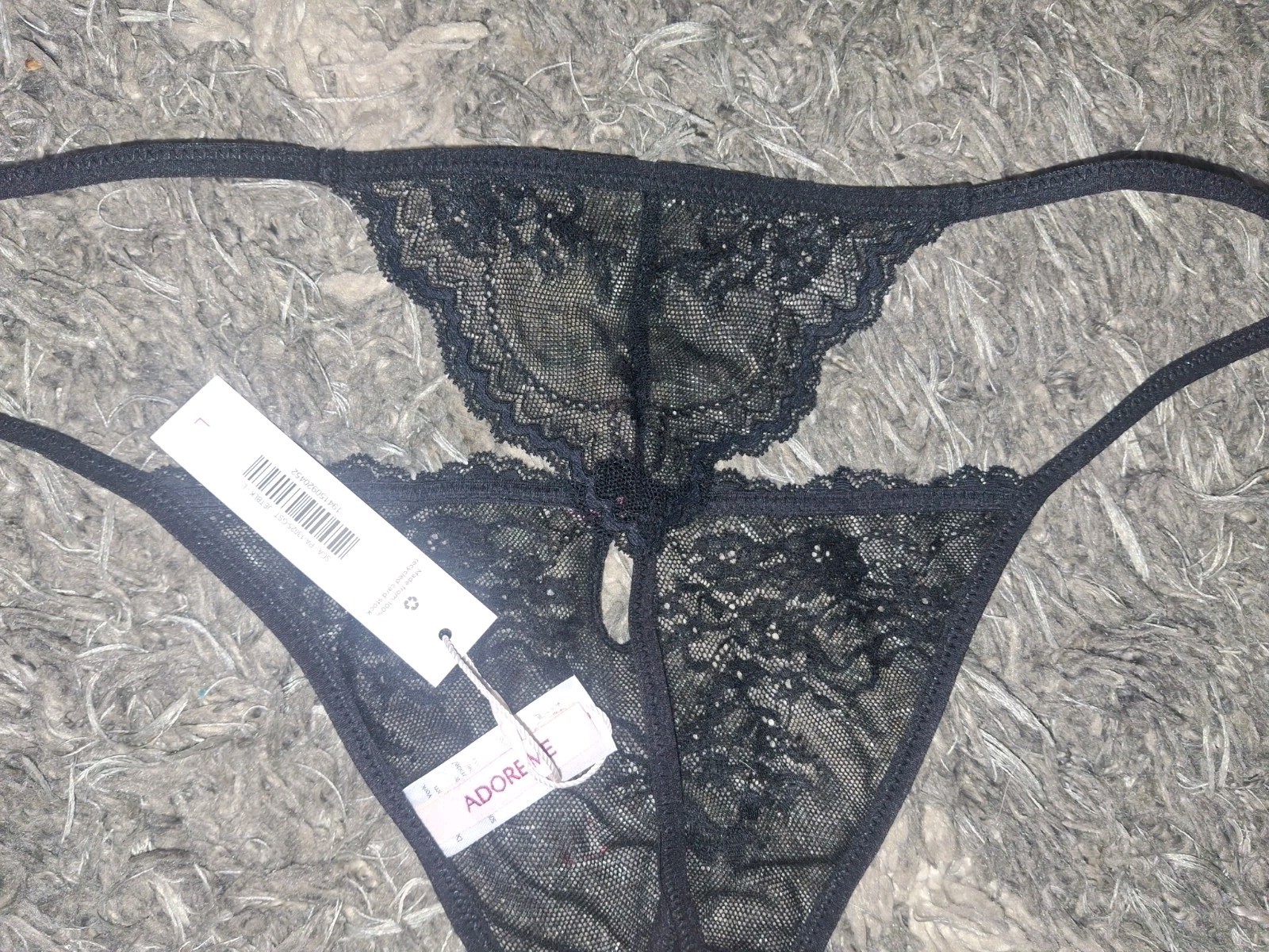 Adore Me/VS Keyhole G String Panty NEW Large Black