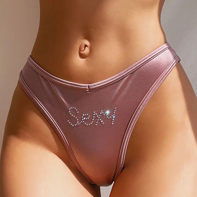 1/5 Pack Lot Women Sexy Satin Panties Vintage High Cut Thong G-string Underwear