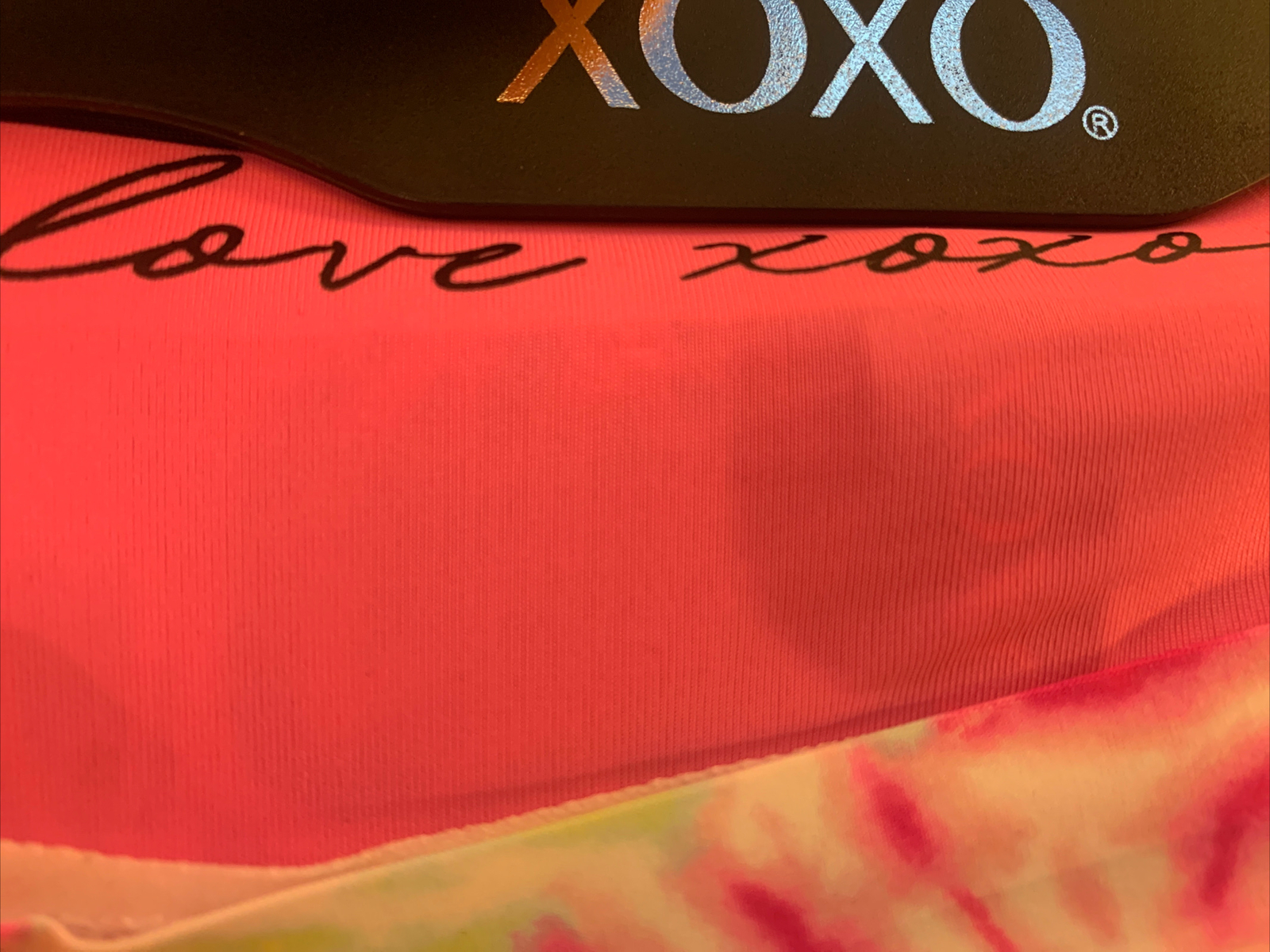 XOXO Bikini Panty Womens Sexy Underwear 3 Pack Small Pink Lace Tie Dye
