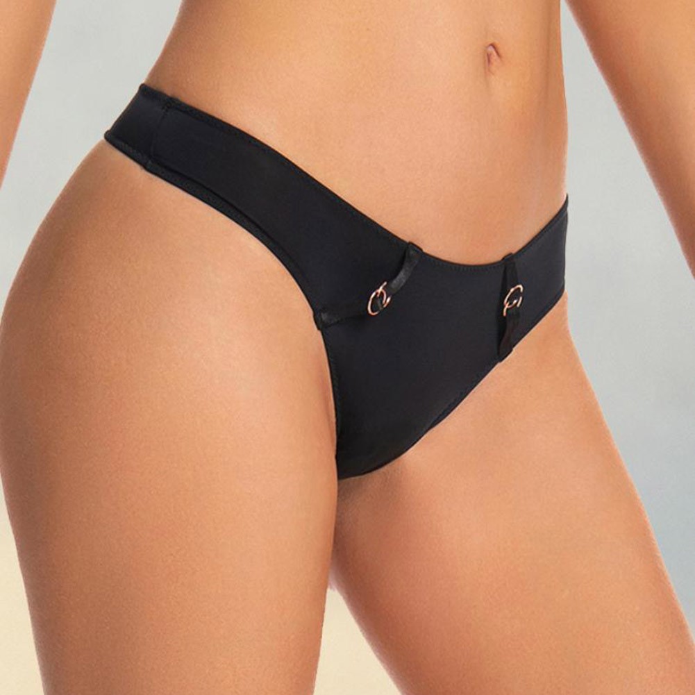 Ladies Polyester Low Waist Solid Color Swimsuit Briefs for Leisure and Vacation