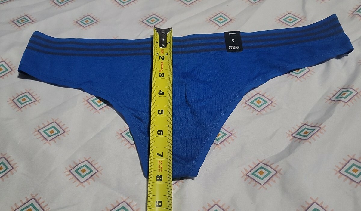 NWT Women’s Plus Size 0XL Torrid Curves Blue Seamless Thong Underwear Panty