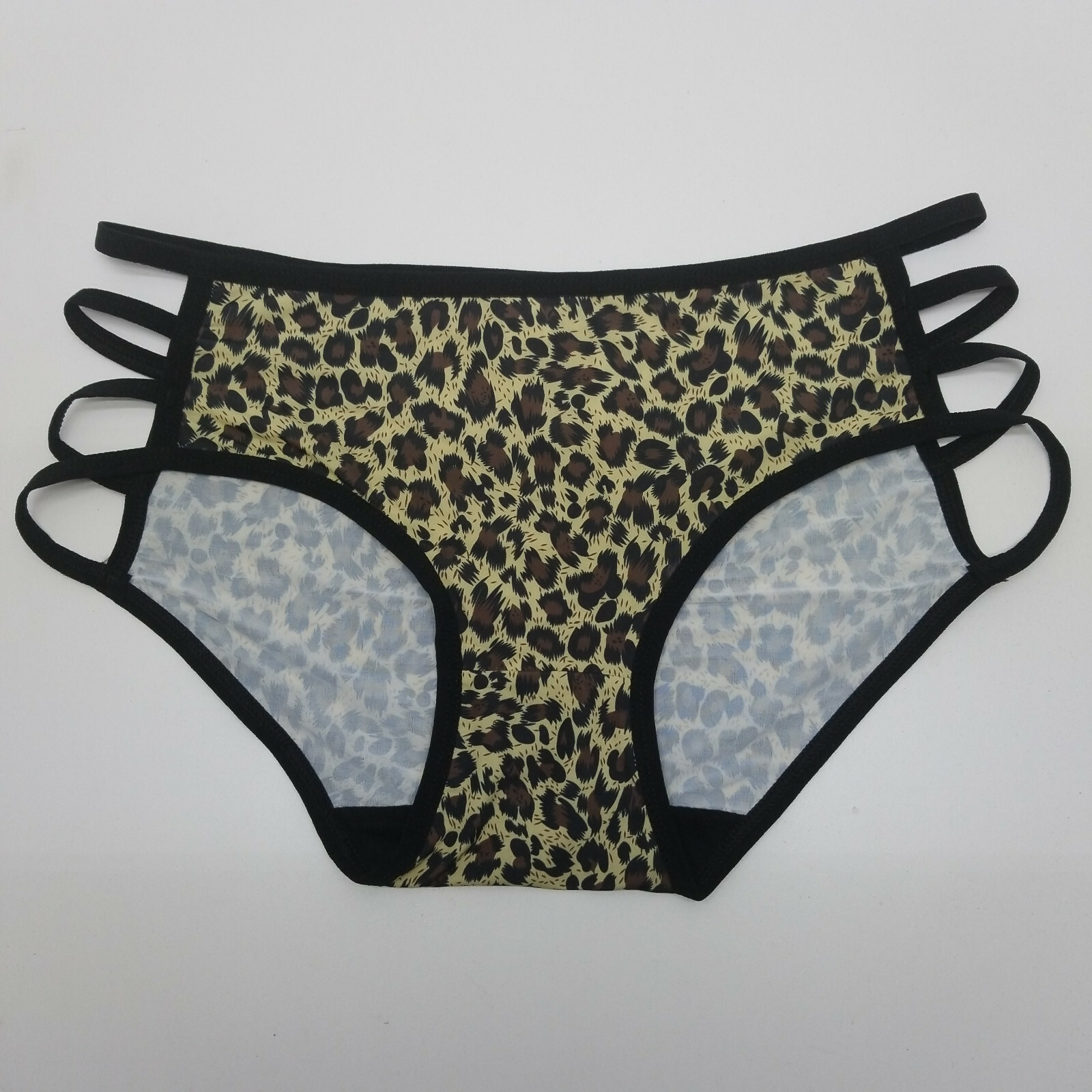 Leopard Cheetah print Blace Lace Panties Underwear Lingerie Strappy Sexy Cute