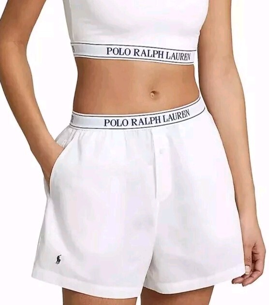 Polo Ralph Lauren Women’s Cotton Boxer White Cloud Sz XL