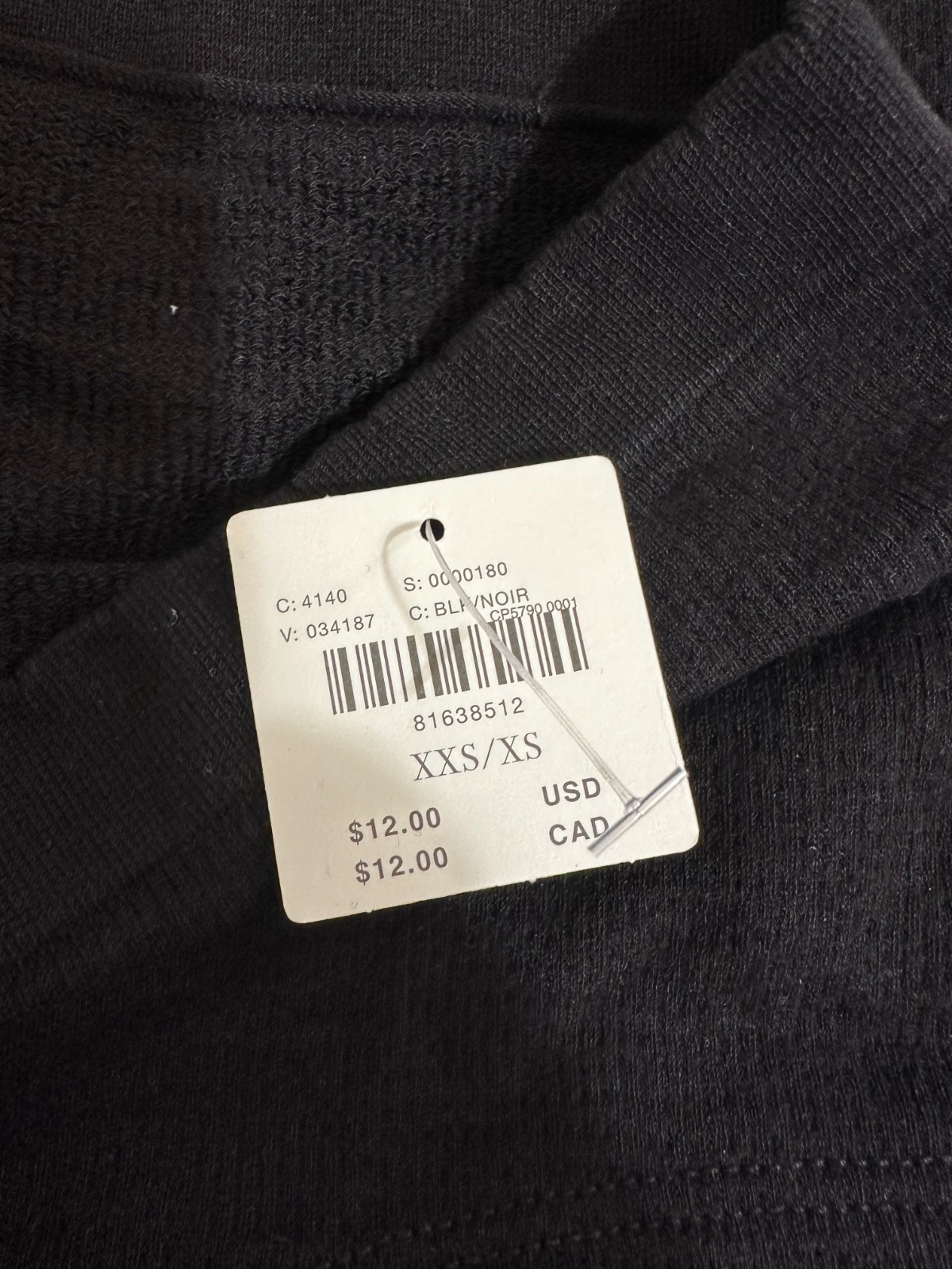 Anthropologie Addi XXS/XS (Fits XS to M) Black Seamless Hipster Briefs 3 Pairs