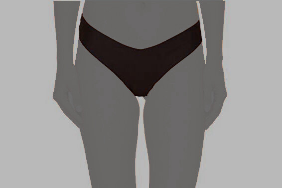 $26 Commando Women Black Solid Stretch Lightweight Low Rise Cotton Thong S/M