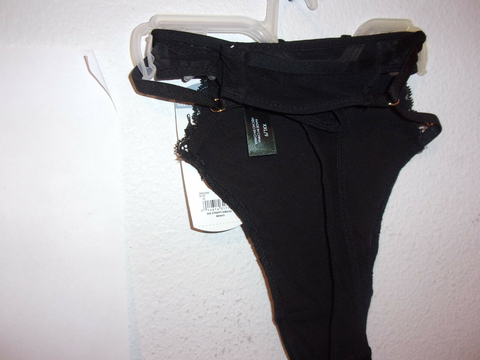 NEW LADY’S SMART & SEXY BLACK LACE & MESH DESIGN THONG PANTY