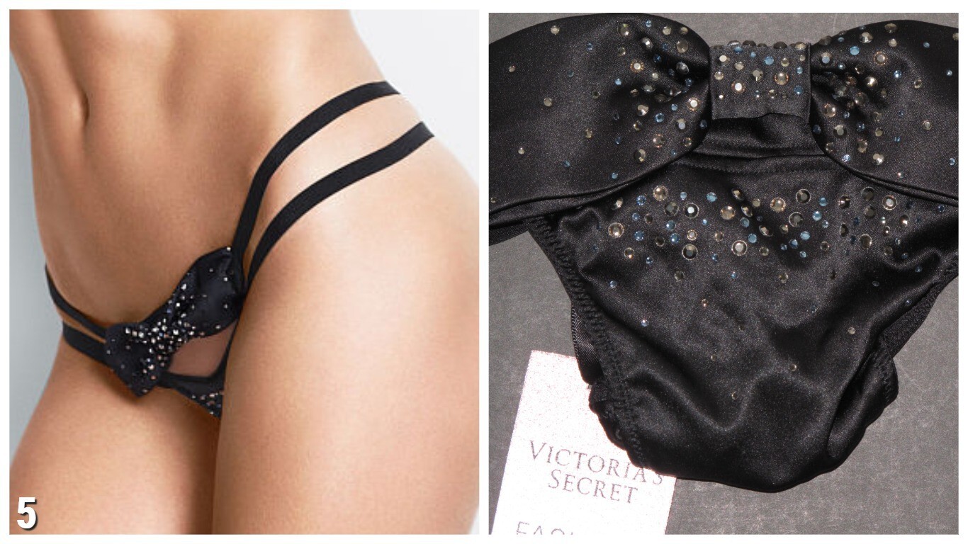 VICTORIA’S SECRET SATIN FEATHERS & EMBELLISHED PANTIES RARE