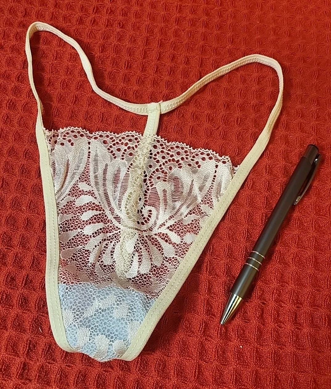 NEW!! Women’s Sexy Lace-Floral Print T- Back Thongs Pink (Medium)