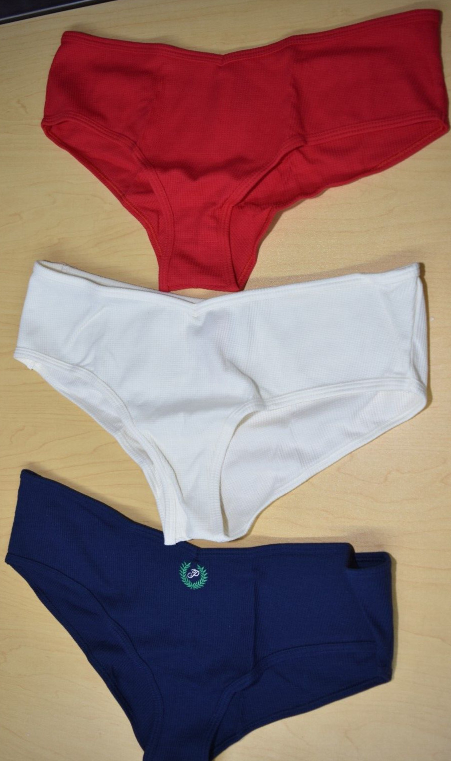 3 NWT Victoria’s Secret Pink Red White Blue Cheeky Panty Lot XL XLarge