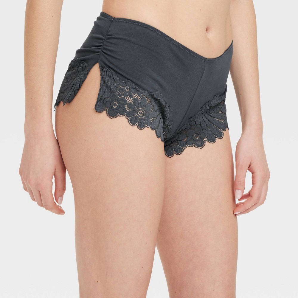 Women’s Crochet Lace Shortie Underwear – Colsie™ Steel Gray S
