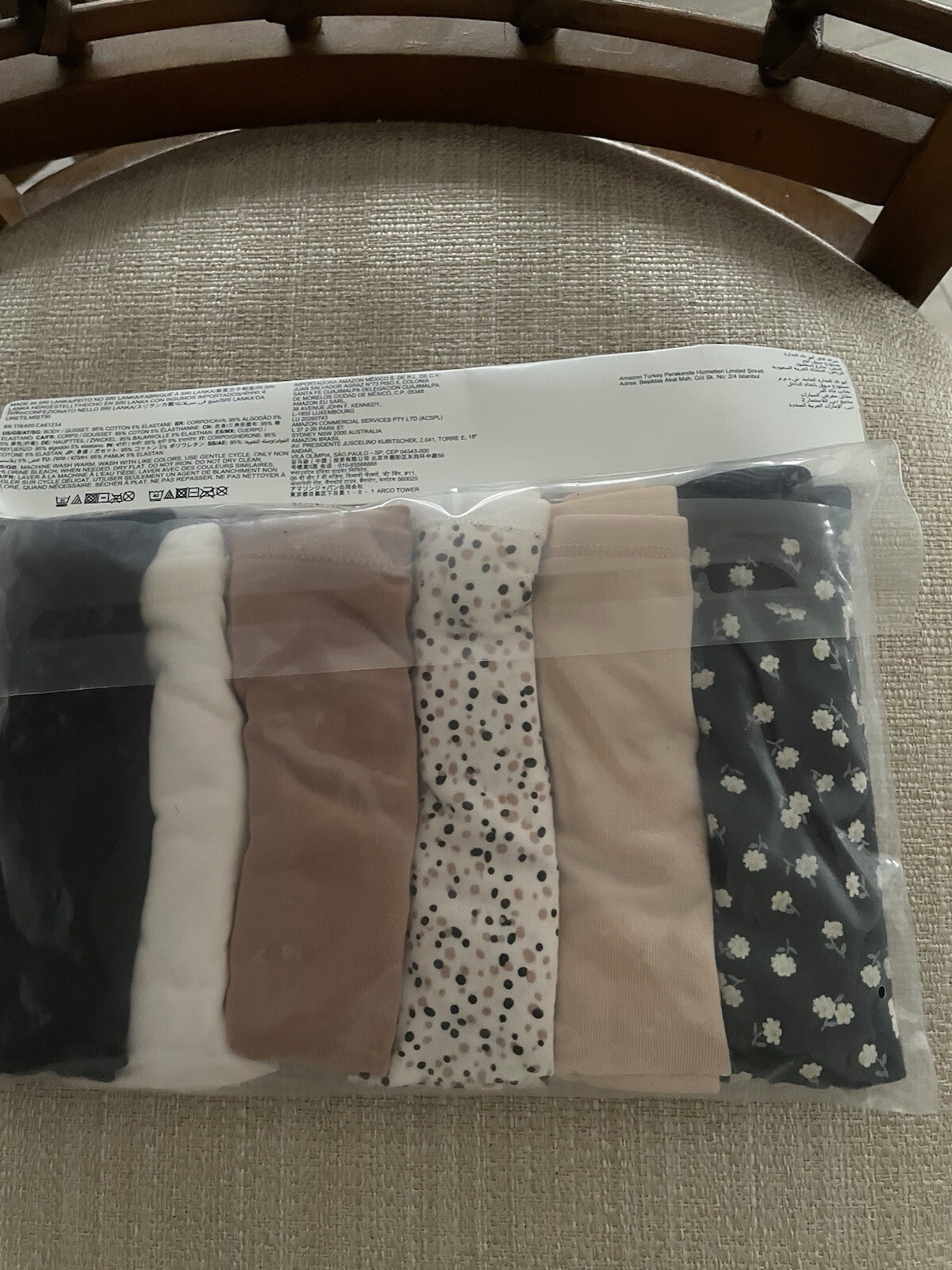 Amazon Essentials Fall Floral Set Of 6 Panties Size L In Bag