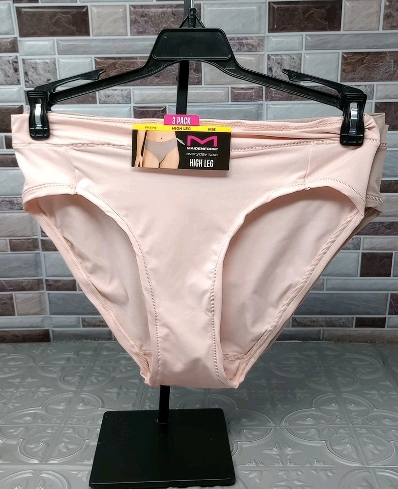 NWT Maidenform 3 Pair Everyday Luxe Sz. M/6 HIGH LEG Panties DM3THB A1EV
