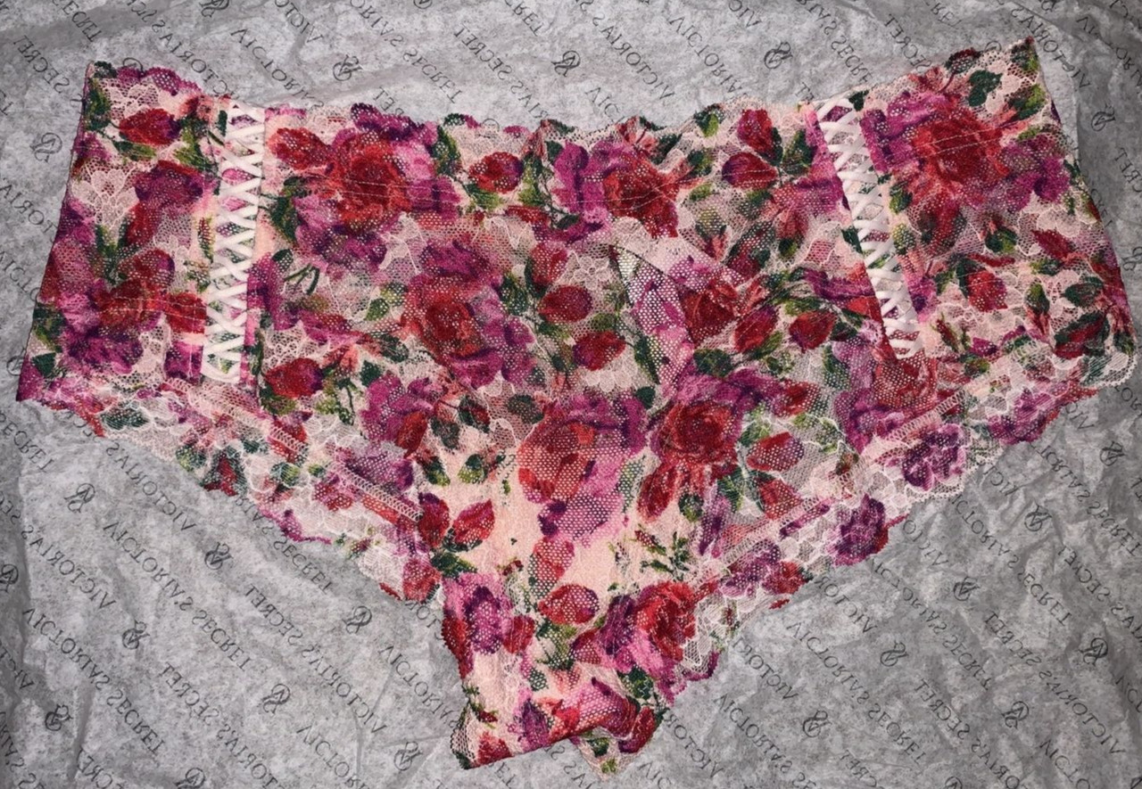 NWT Victoria’s Secret Posey Lace Cheeky Panty – The Lacie – Medium – Floral