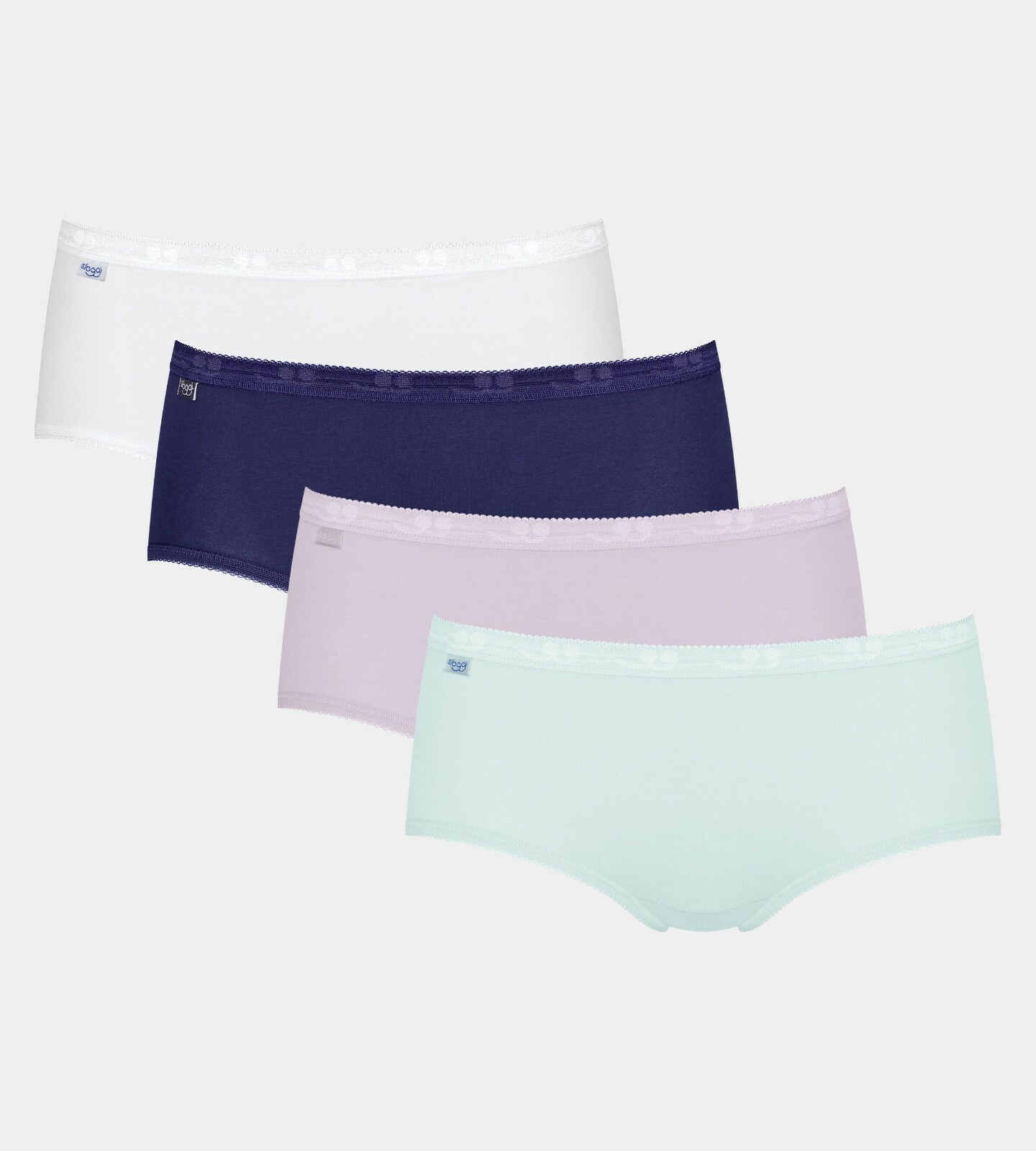 Sloggi Basic Midi Brief Knickers (3 + 1 Free) 4 Pack 95% Cotton 10068837