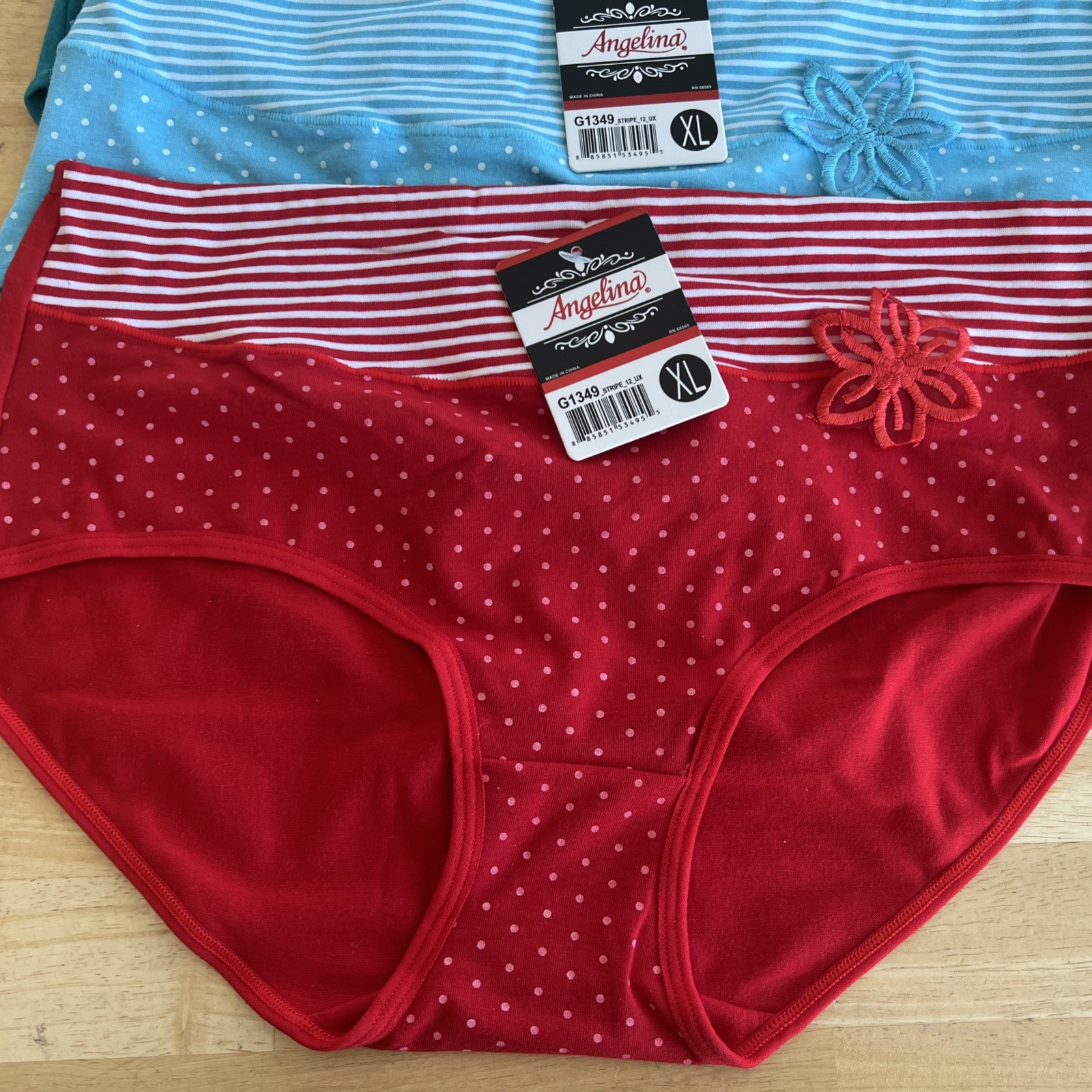 ANGELINA LADIES UNDERWEAR PANTIES ~SET OF 5 ~SZ XL (RUN SMALL LIKE A 7) NEW TAGS