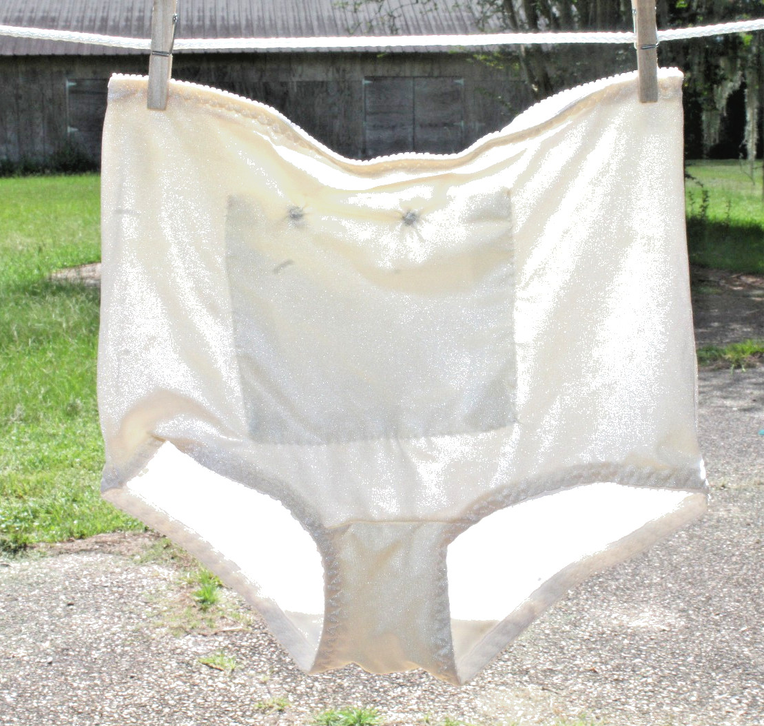 VINTAGE RARE ORIG NEW ORLEANS POCKET SEWN-IN 1960s BRIEF GRANNY PANTIES SISSY MD