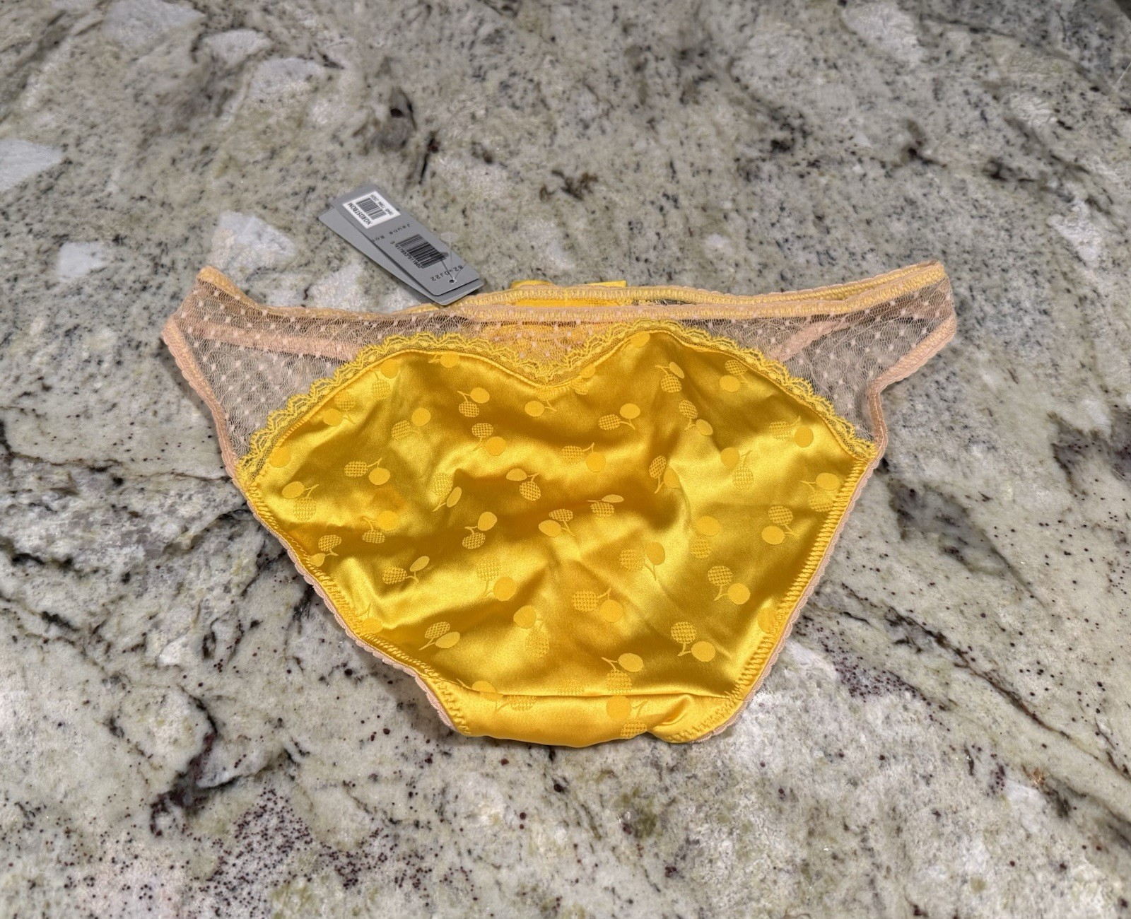 HUIT 8 Paris Panties Underwear Georgette Jaune Rose S Small / 38 French Lingerie