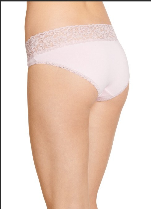 NWT Jockey Pack of 5 Sz XXL (9) Cotton Stretch Lace Bikini Pink Haze FREE Ship!