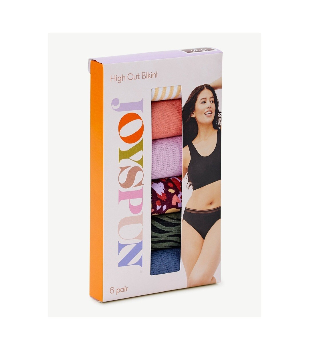 Joyspun Women’s Seamless High Cut Bikini Panties Small (4-6) Mixed print NEW
