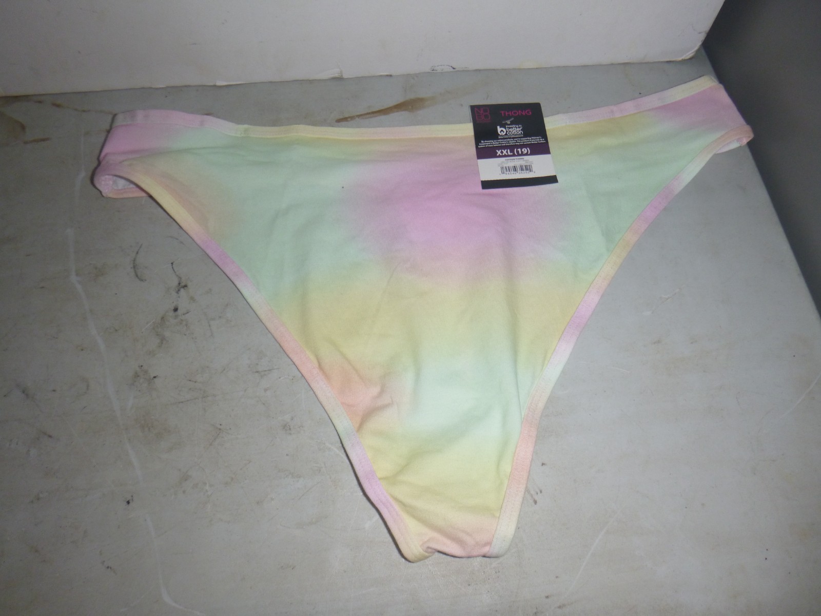 NWT No Boundaries Underwear Cotton THONG XXL (19) Orchid Rose Soft Ombre
