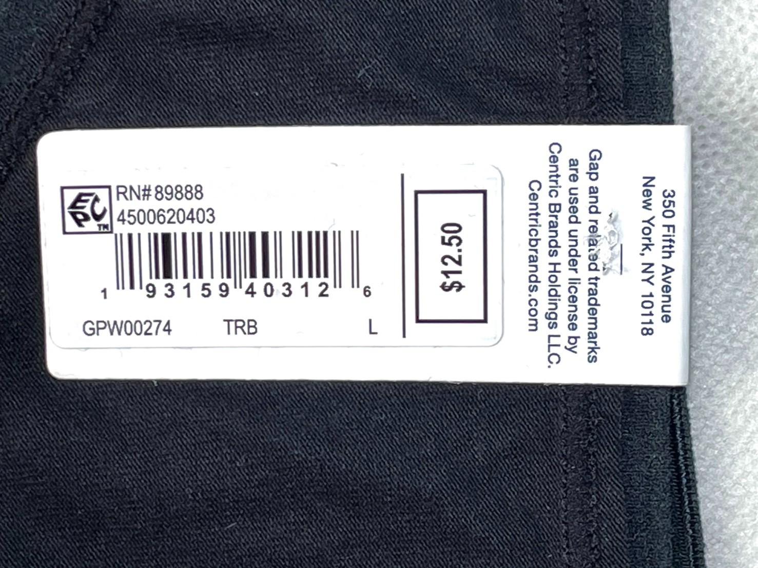 NWT GAP GapBody Women’s L Cotton Bikini Underwear GPW00274, True Black