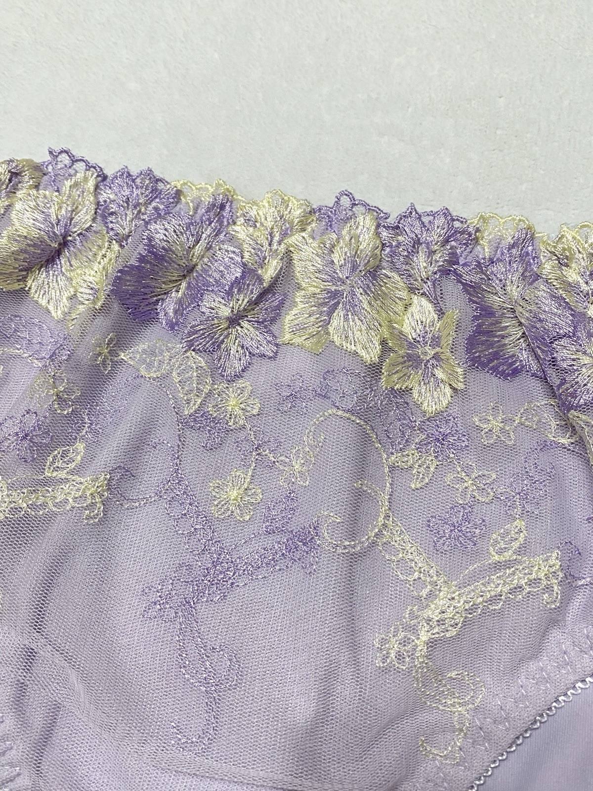 Set Of 4！US-S/JP-L Japanese Brand High Quality Floral Embroidery Nylon Panties