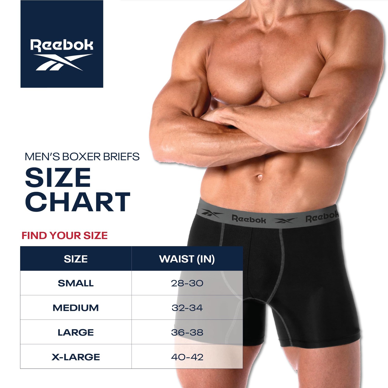Reebok Men’s Briefs – 5 Pack Quick Dry Low Rise Large, Blues/Charcoal