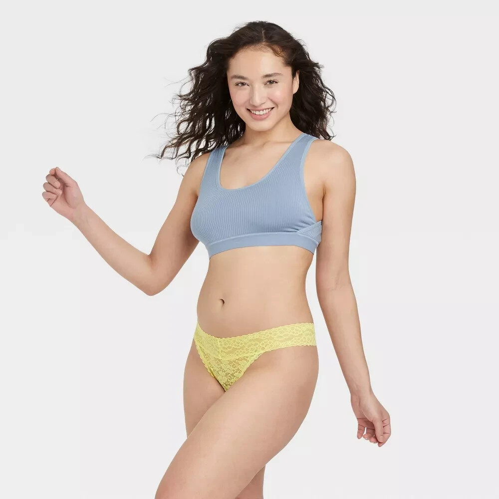Auden Women’s Thong Variety 2 Pack Panties Size Medium (8-10)