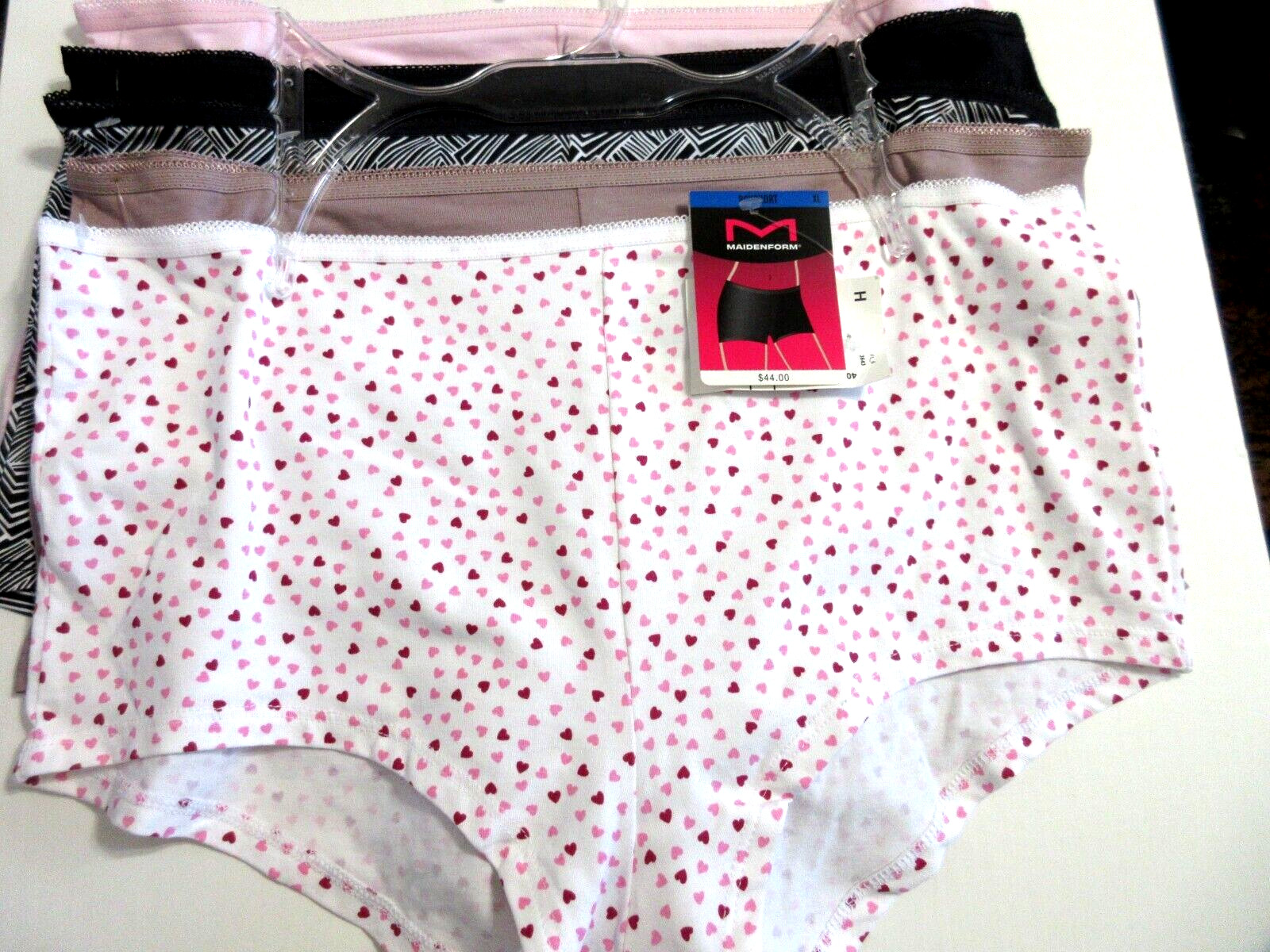 Maidenform ~ 5-Pair BOYSHORT Underwear Cotton Blend Multicolor women ~ XL/8 $44