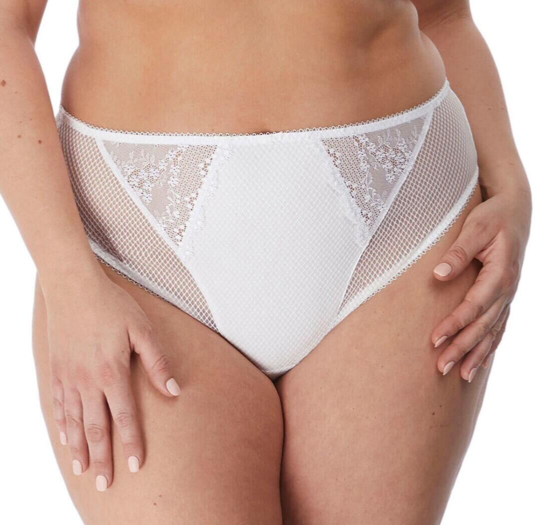 Elomi Charlie White High Leg Brief UK XXL/18