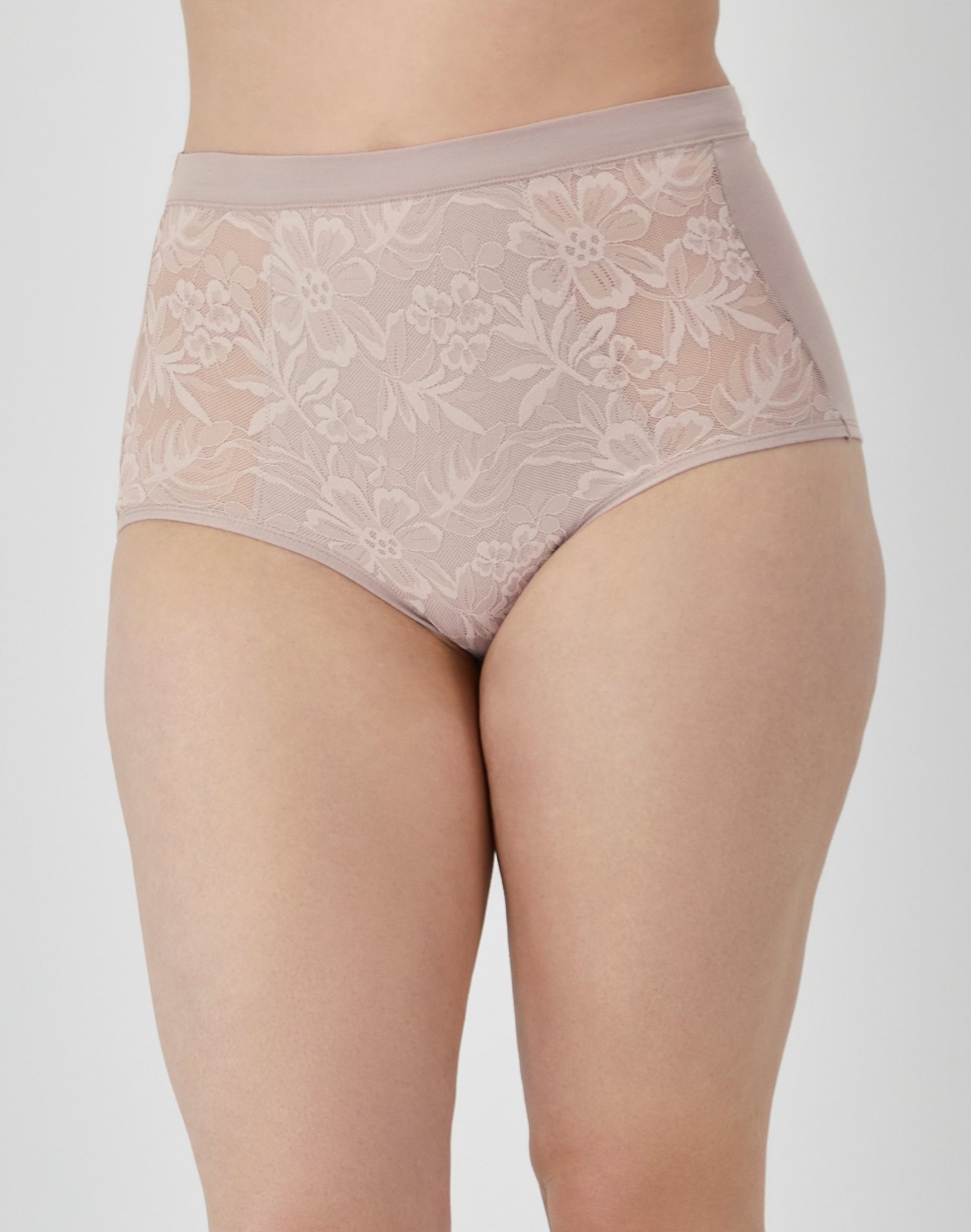 Bali Women’s Breathe Lace High-Rise Brief Underwear DFCLBF – Gloss-M/6
