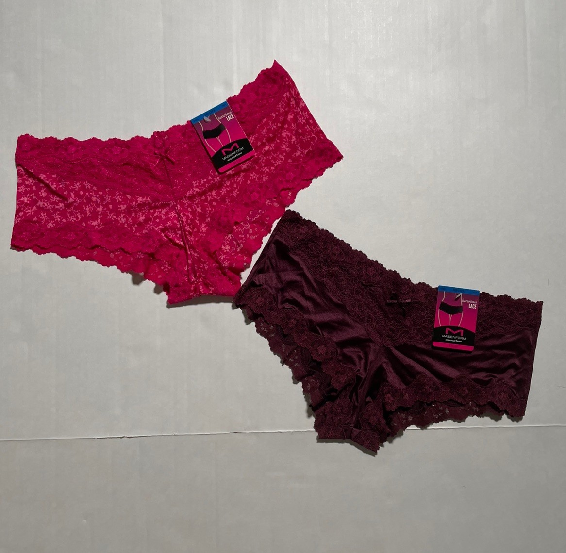 NWT Lot of 2 Women’s Maidenform Hipster Panties – Size XL / 8 – FREE SHIPPING