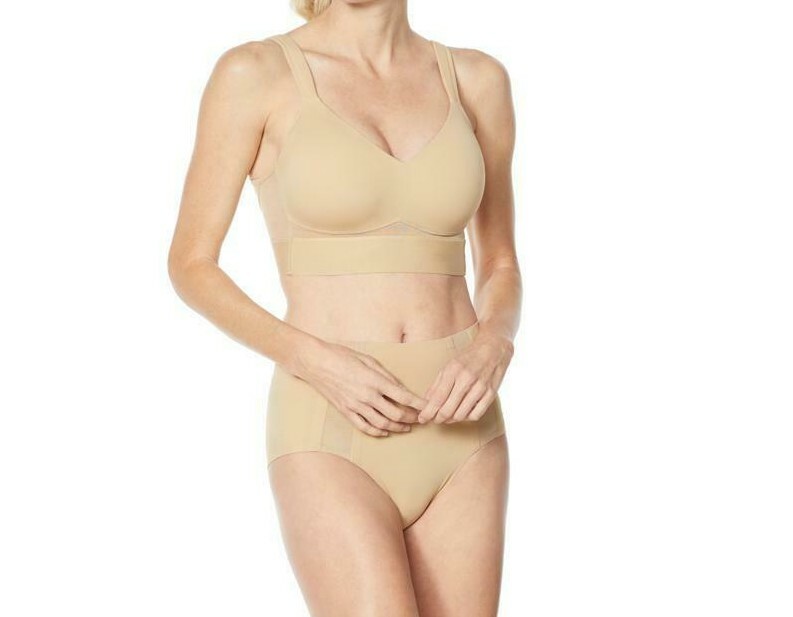 Rhonda Shear Women’s 2-pack Mesh Detail Panty Solid Nude/White Medium Size