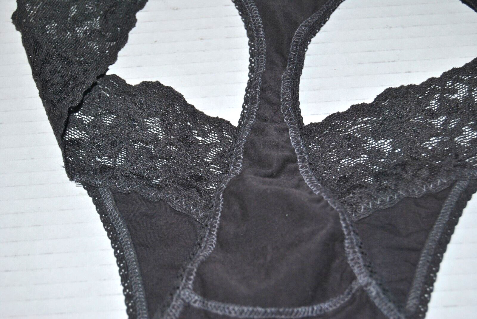 NWOT Hanky Panky Supima Cotton Low Rise Thong Charcoal Women’s OS