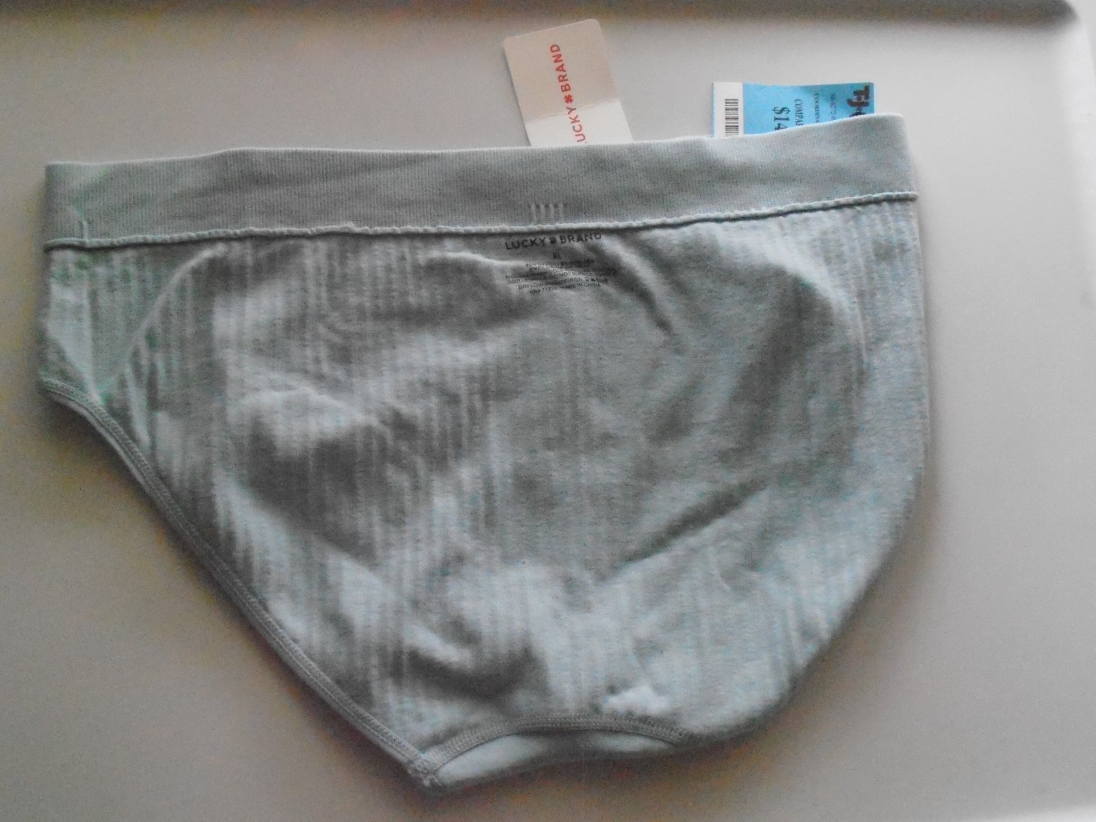 Lucky Brand Women’s XL Blue 92% Nylon/8%Spandex Panty NWT Feel Lucky Made China